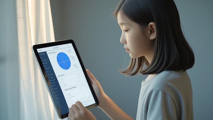 A business plan taking shape on a tablet
